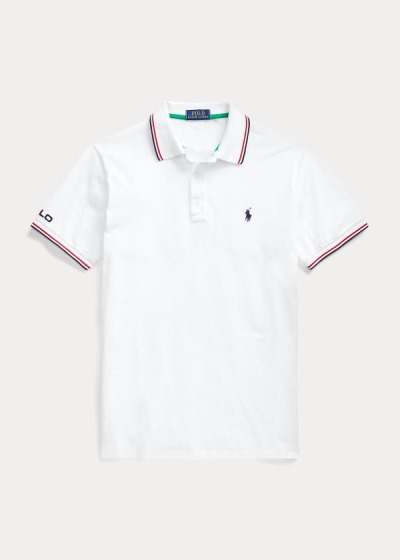 Polo Ralph Lauren Custom Slim Fit Mesh Polo Herre Danmark (IJAPK9465)